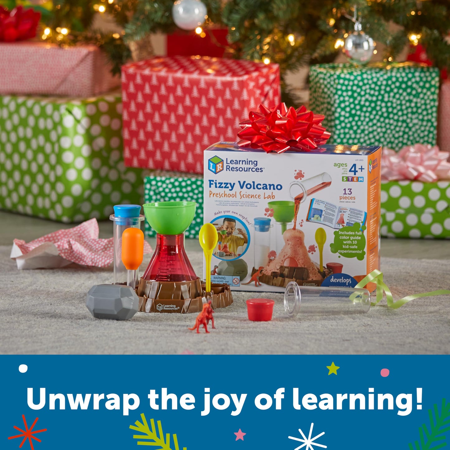 Learning Resources Fizzy Volcano - 13 Pieces, Ages 4+, Preschool Science Lab Kits, Experiments STEM Toys For Kids, Classroom Must Haves