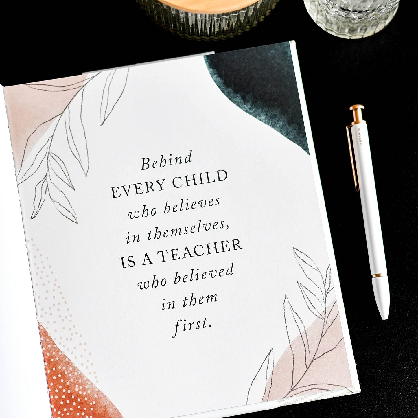 DUNCAN & STONE PAPER CO. Teacher Memory Book – 20 Years Of Memories Notebook for Teachers - Linen Cover Classic Teacher Journal Notebook - Cute Journaling Notebooks (130 Pages)