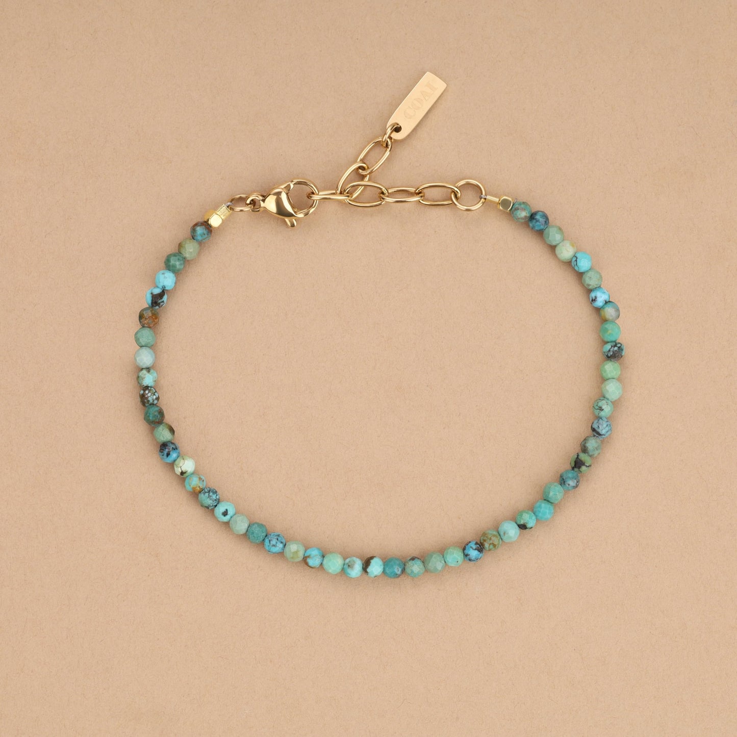COAI Women's Dainty Bracelet, African Turquoise Bracelet for Women 3mm
