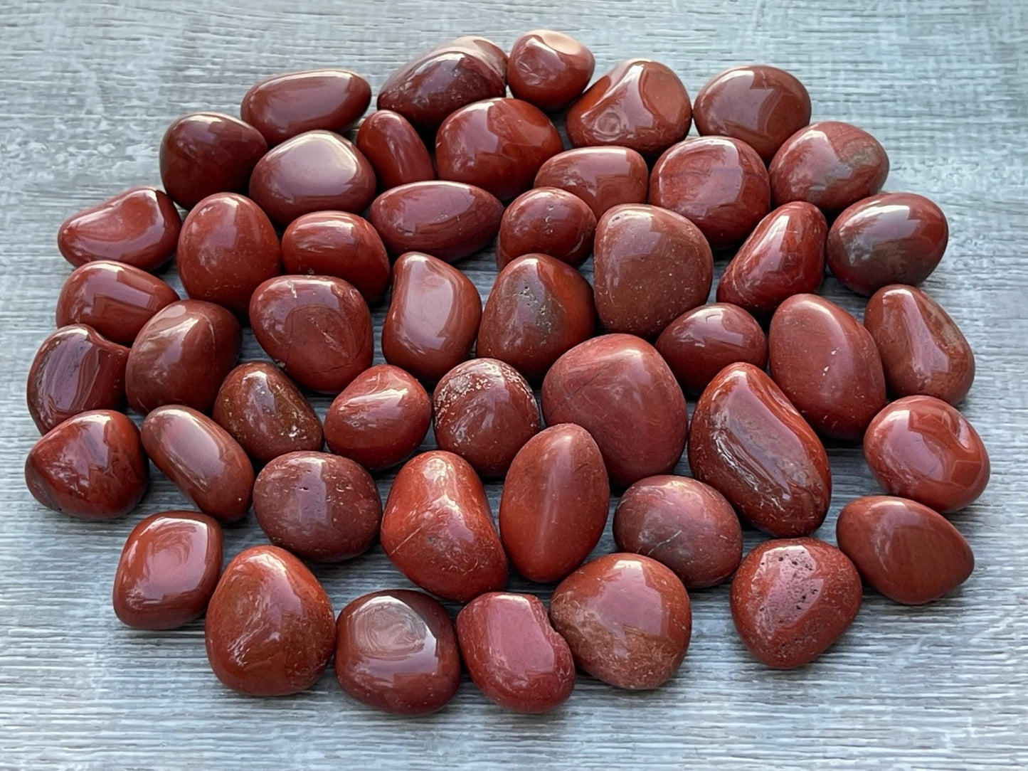 GAF TREASURES 5 Pcs Red Jasper Tumbled Stones, Polished Red Jasper Gemstone, Red Jasper Healing Crystals (Red Jasper)