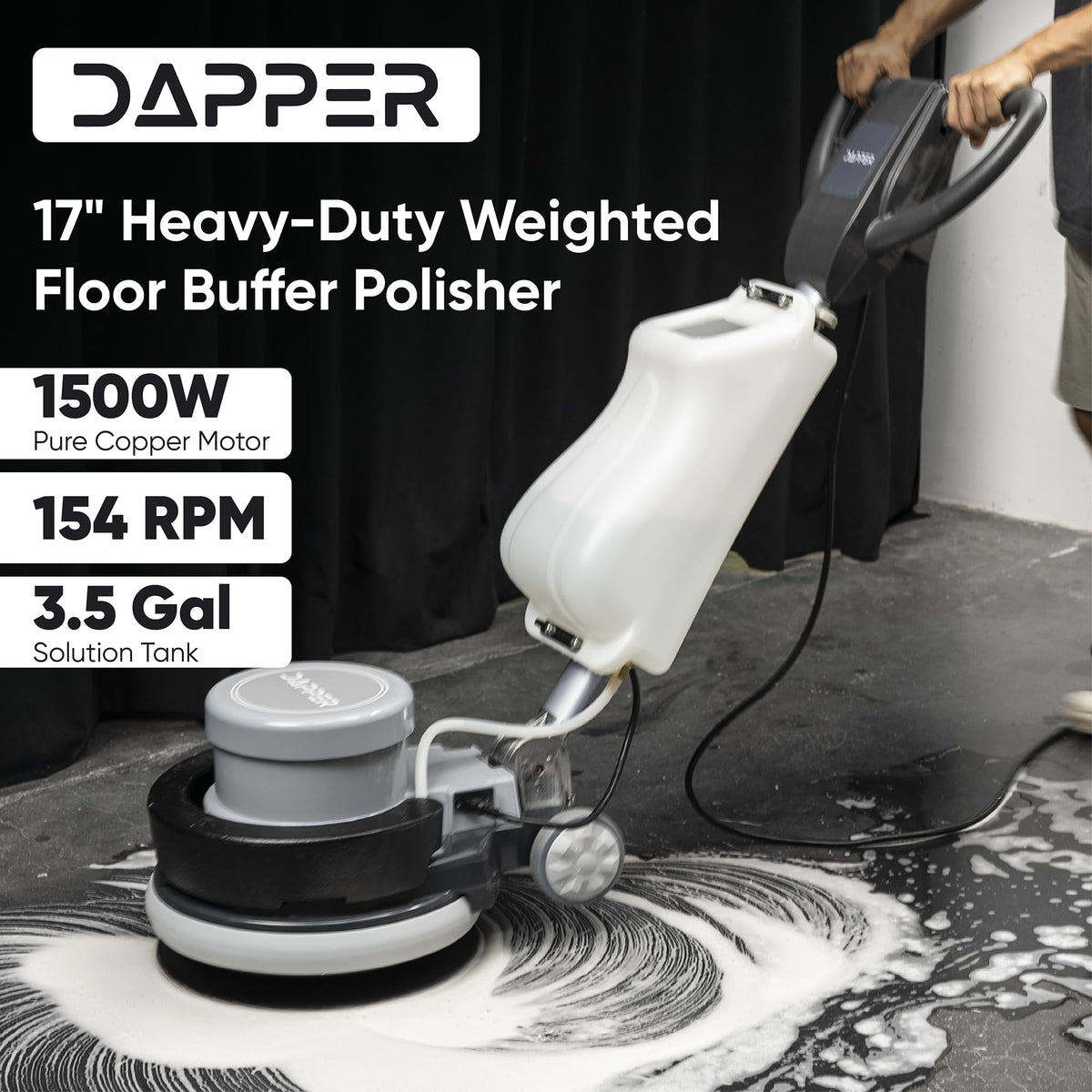 17" Heavy Duty Weighted Floor Buffer Polisher Machine