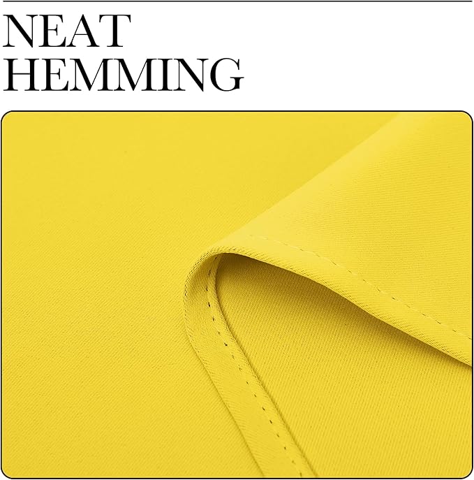 NICETOWN Bedroom Curtain Panels Draperies, Thermal Insulated Solid Grommet Curtains/Drapes (Bright Yellow, 1 Pair, 34 by 72-inch)
