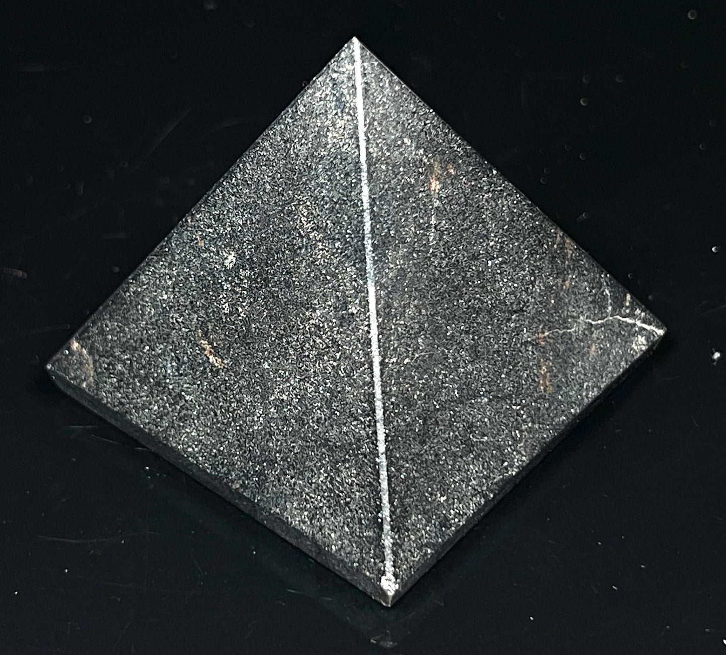 Hematite Energy Pyramid – Birthstone Meditation & Balance Stone, 2 Inch