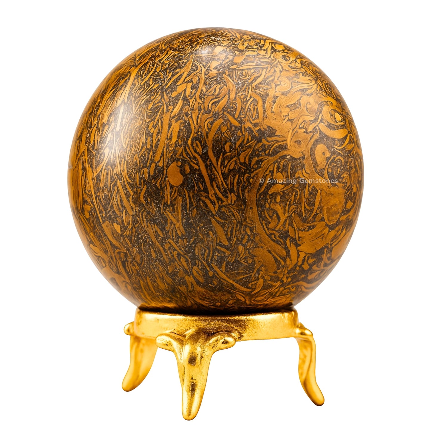 Amazing Gemstone Mariyam Jasper Crystal Ball with Stand - 2" Inches Crystal Sphere Meditation Balls for Witchcraft and Decorative Balls