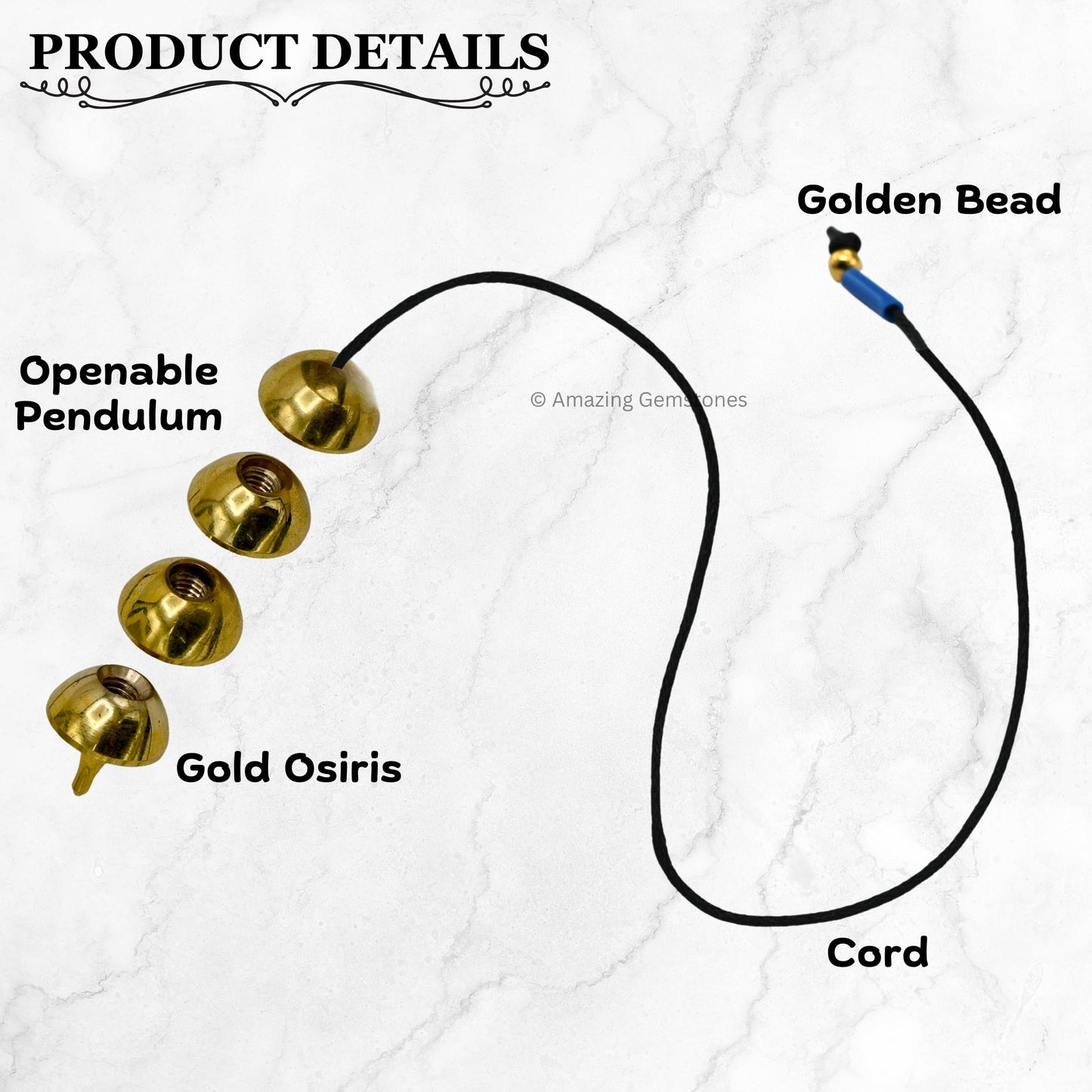 Amazing Gemstone Healing Metal Pendulums for Divination, Gold Osiris Steel Copper Pendulum High Energy Pendulo de Bronce Pendulos de Mesa MP23