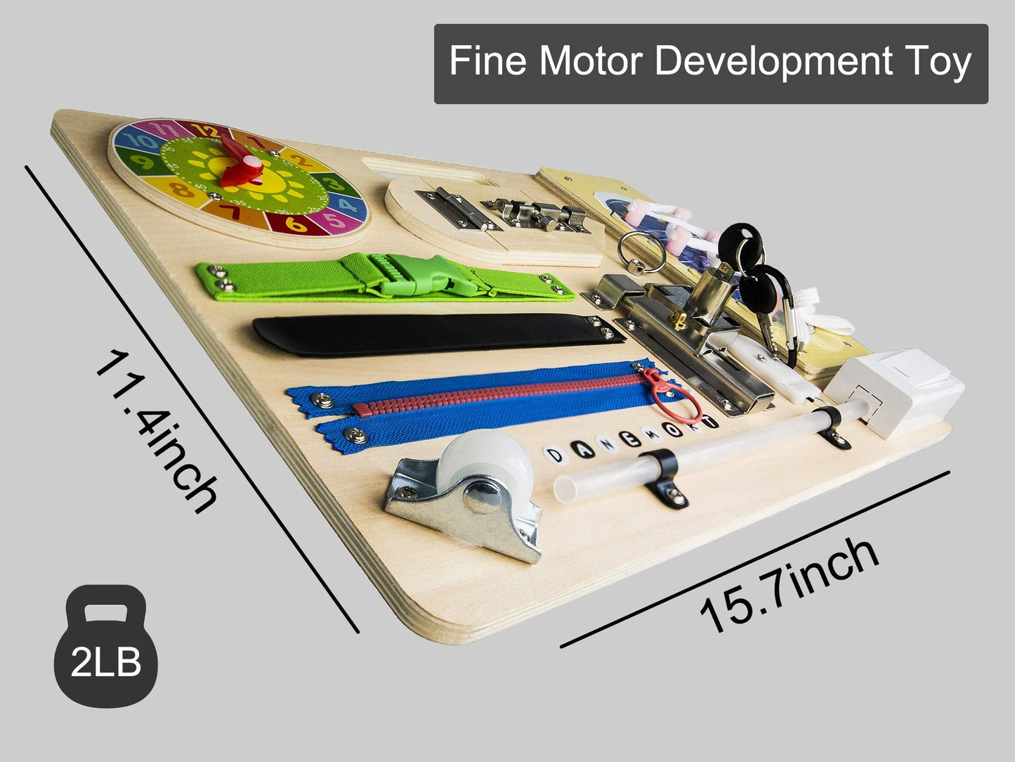 Danemort Wooden Busy Board, Activity Toys for Adults