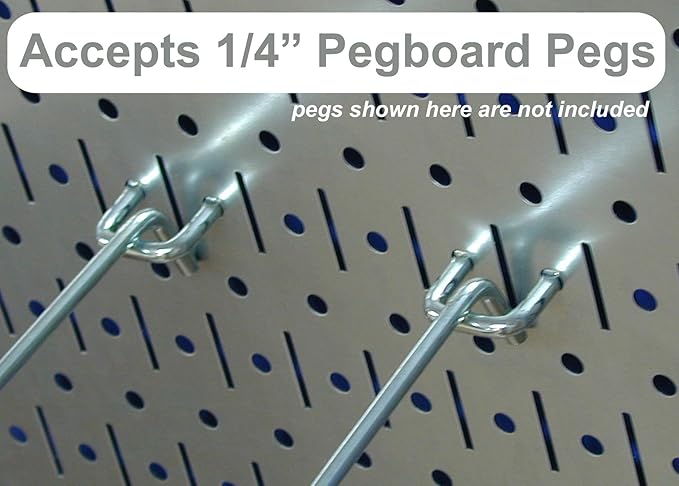 Wall Control Pegboard Organizer 4 ft. Metal Pegboard Standard Tool Storage Kit with Galvanized Toolboard and Black Accessories