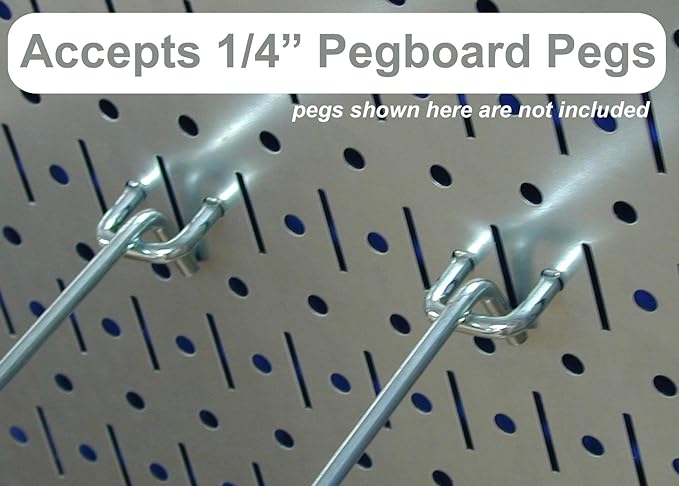 Wall Control 4 ft Metal Pegboard Standard Tool Storage Kit with Red Toolboard and White Accessories