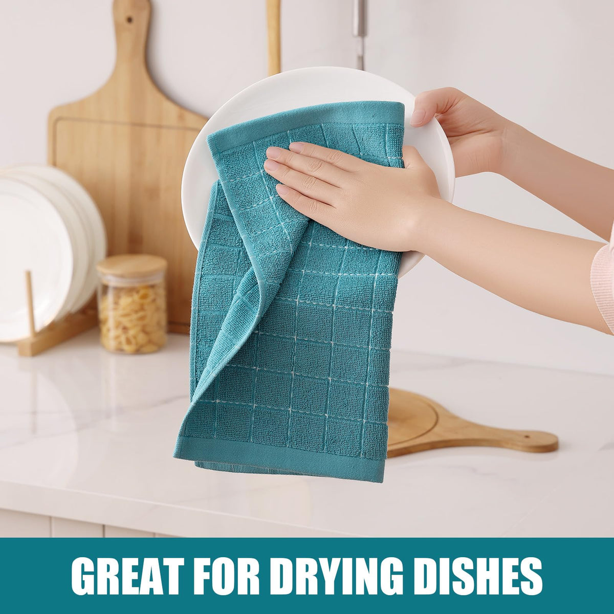 100% Cotton Terry Kitchen Dish Cloths (8 Count)