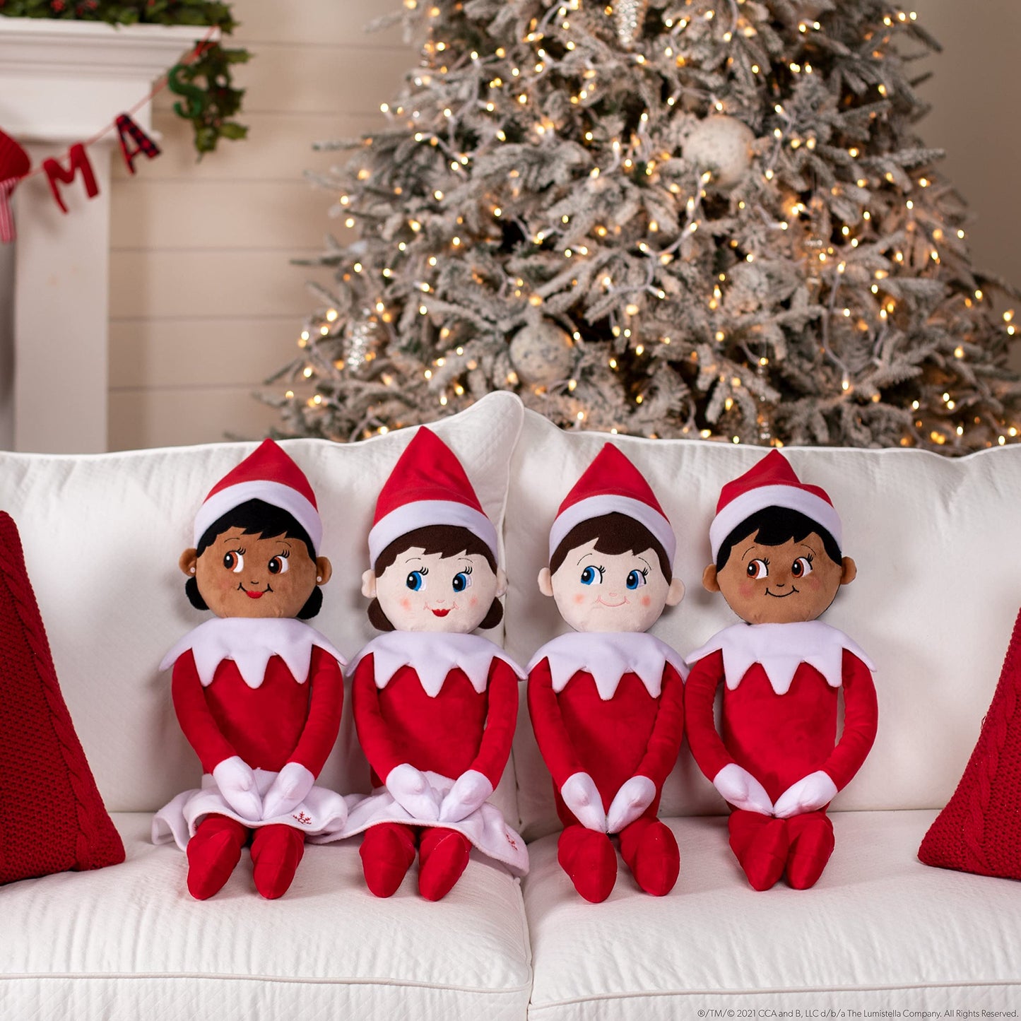The Elf on the Shelf Hugable- 27-inch Scout Elf Plush Toys - Lovable Stuffed Brown Eyed Girl Elf Plush