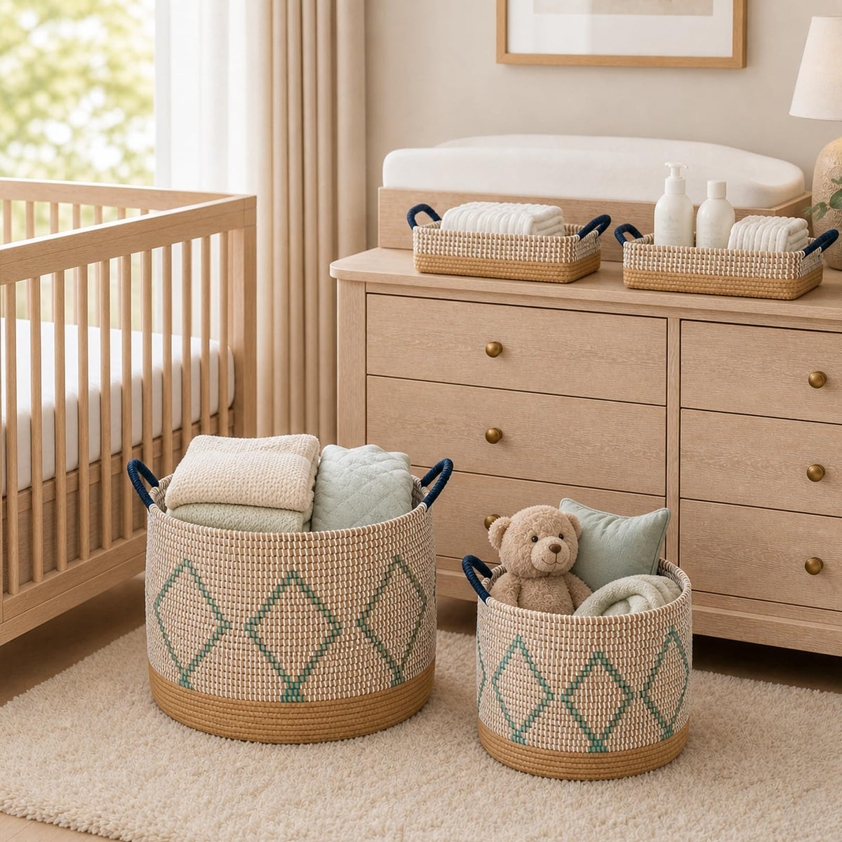 Handwoven Sea Grass Storage Baskets Set of 4 (4 Count)