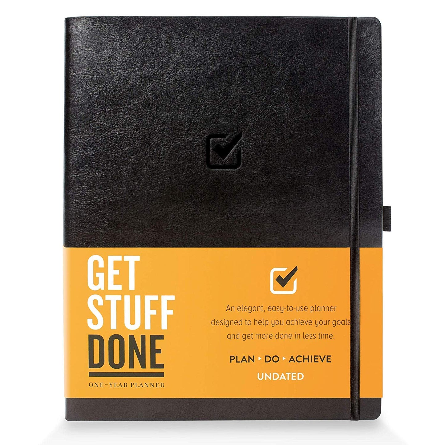 Get Stuff Done Planner for Productivity - 1 Year Undated Daily Planner, 8.5- x 11- - Sturdy & Smart Organizer for Goal Setting - Personal Organizer for Men & Women