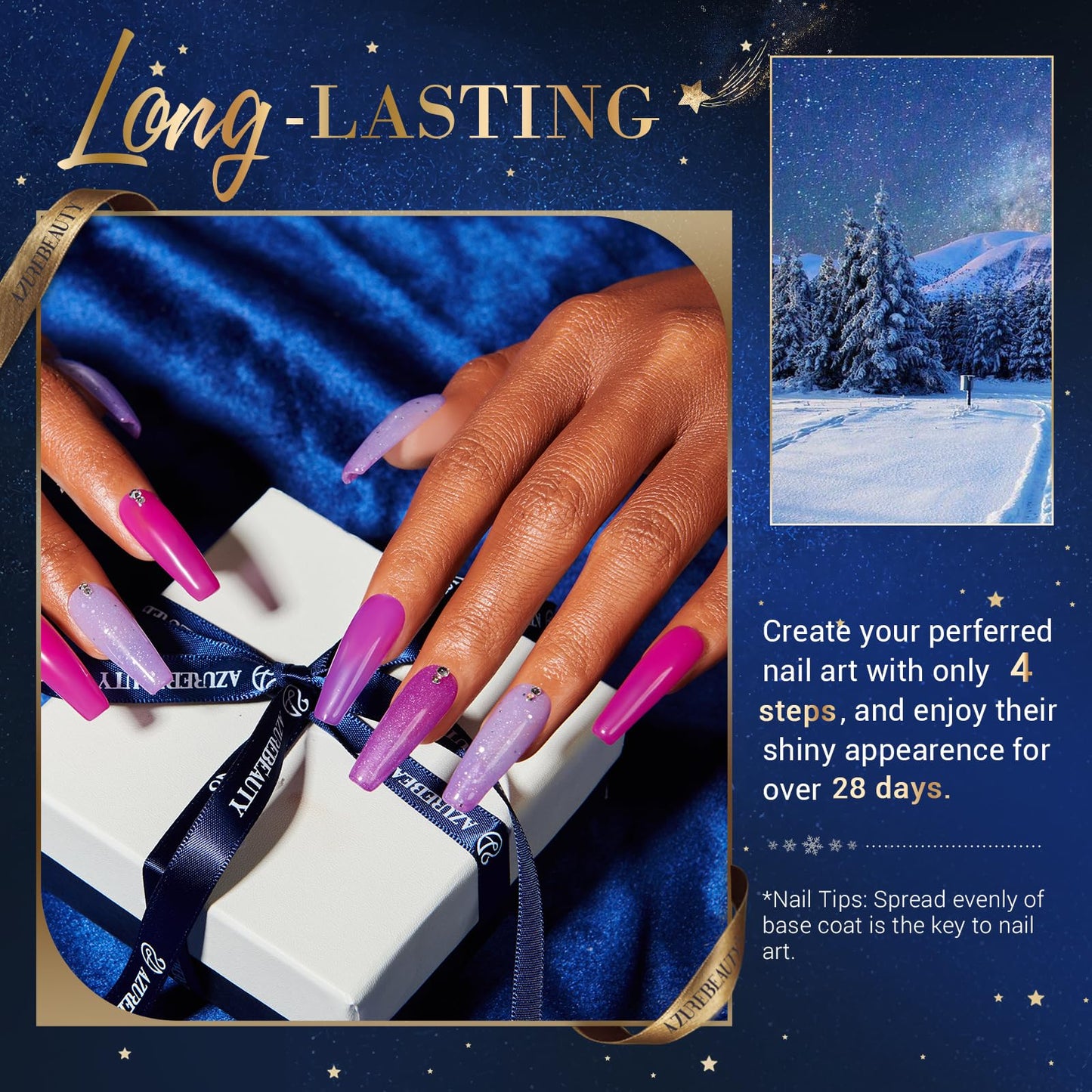 AZUREBEAUTY Dip Powder Nail Kit Starter Color Changing Glitter 20 Colors Magic Special Effect Dipping Powder Liquid Set with Base/Top Coat Activator for French Nails Manicure DIY Salon