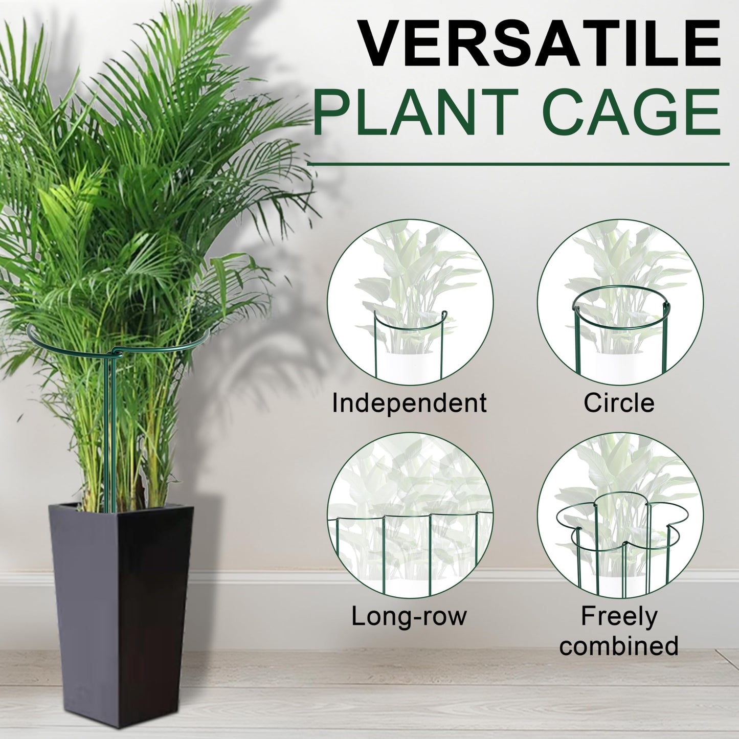 SYITCUN 6 Pack Peony Cages and Supports, 10" (W) x 24"(H) Plant Support, Rust-Proof Metal Plant Support Stakes for Outdoor&Indoor Plants