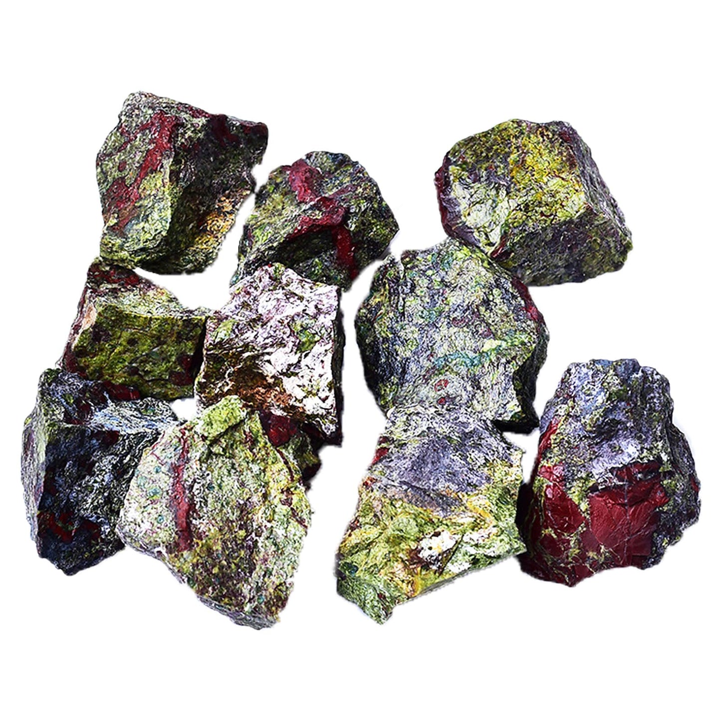 Raw Crystals, Large 1.2-2.0" Healing Crystal Natural Rough Stones for Intuition,Chakra,Meditation,Decoration,Polishing,Energy Work (Dragon Blood Stone, 3.5oz-1.2-2.0"raw Crystals)