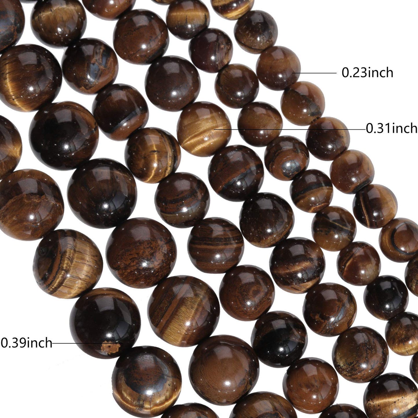 Filluck Natural Stone Beads 8mm Yellow Tiger Eye Polished Round Smooth Agates Gemstone Beads for Jewelry Making 15 Inch(Yellow Tiger Eye,8mm)