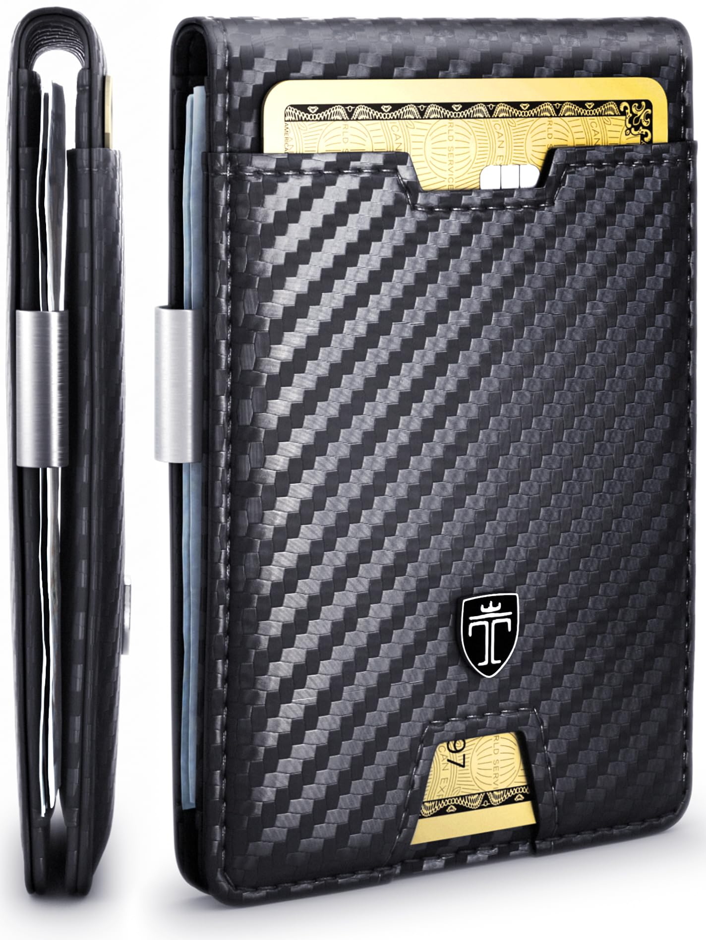 TRAVANDO Mens Wallet with Money Clip AUSTIN RFID Blocking Bifold Credit Card Holder for Men with Gift Box