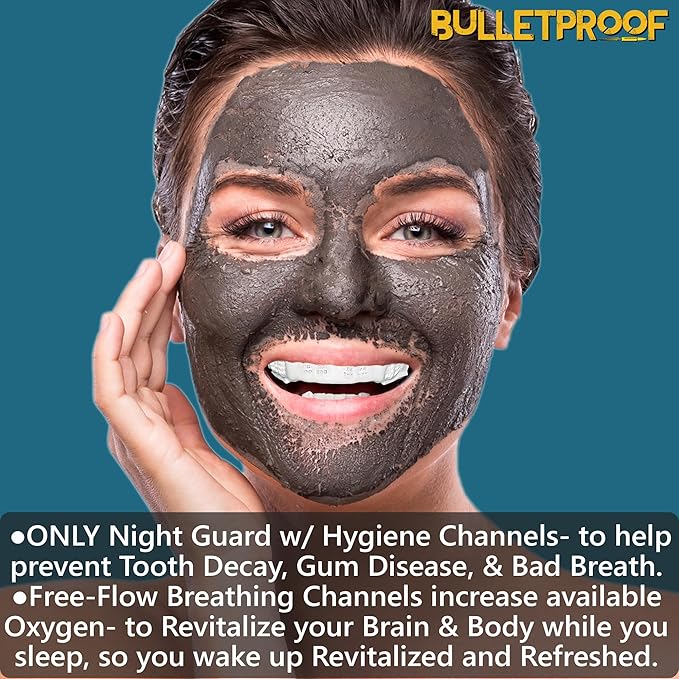 BulletProof Night Guard: World’s Thinnest Mouth Guard For Grinding Teeth At Night. TMJ Bite Clenching Mouthguard For Sleeping. Women Men Nighttime Dental Bruxism Relief Nightguard for Sleep Adult Kids