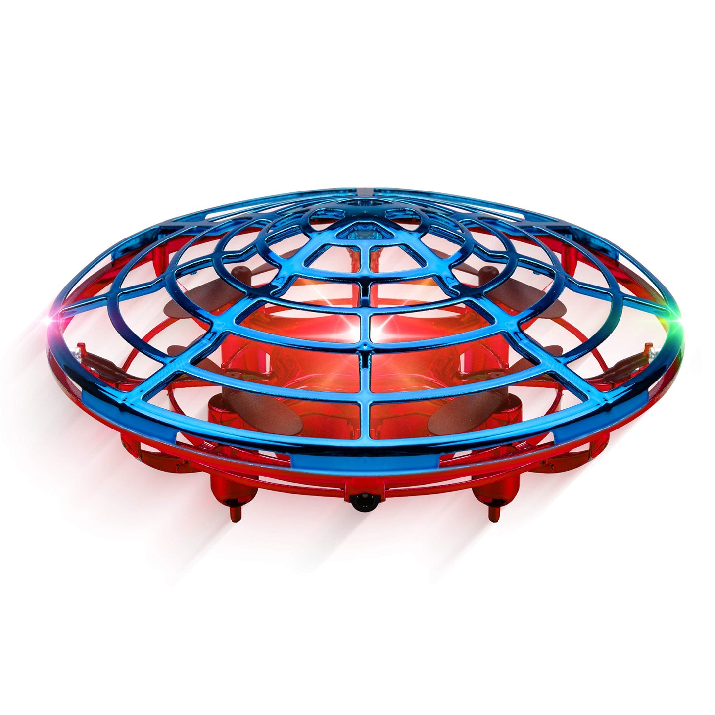 Force1 Scoot Combo Hand Operated Drone for Kids or Adults - Hands Free Motion Sensor Mini Drones, Easy LED Indoor Rechargeable UFO Flying Orb Ball Drone Toys for Boys and Girls (Red/Blue)