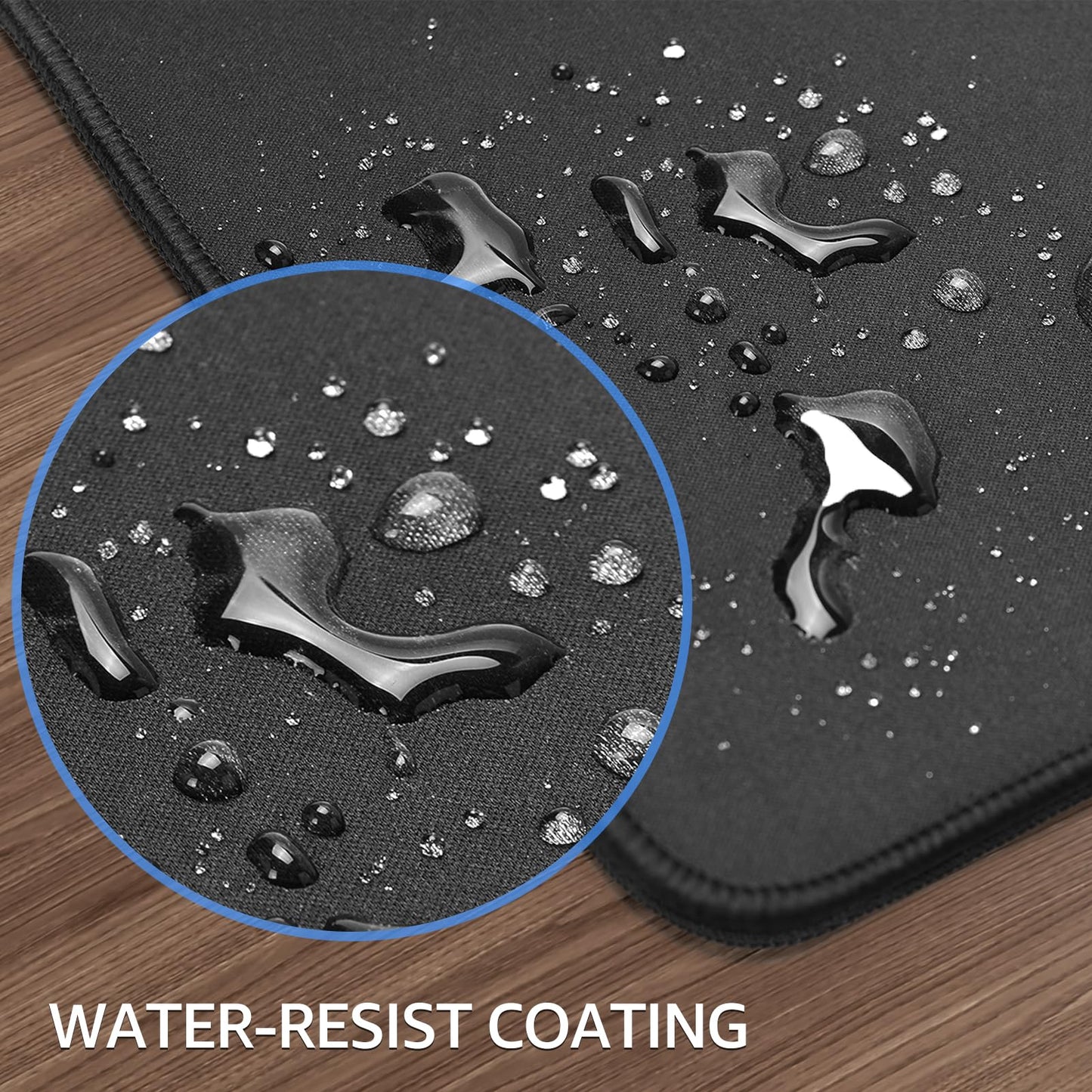 KTRIO Large Gaming Mouse Pad Desk Mat, Superior Micro-Weave Cloth for Precise Mouse Control, Non-Slip Rubber Base, Stitched Edges, Water-Resistant, for Gamer, Office & Home, 31.5" x 15.7" inches