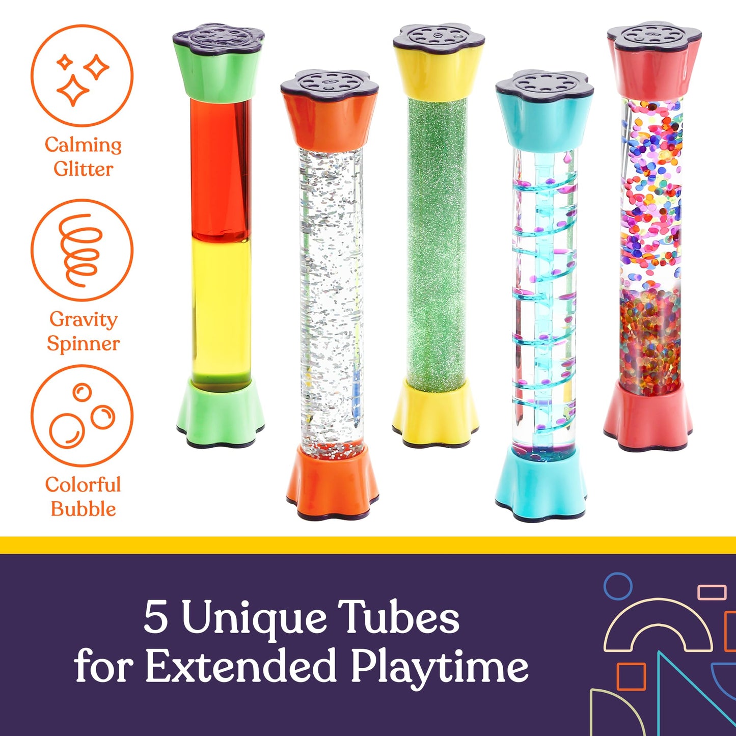 Special Supplies Liquid Motion Bubbler Toy Cool Tubes Colorful Hourglass Timer with Droplet Movement, Bedroom, Sensory Play for Home or School (Style 4)