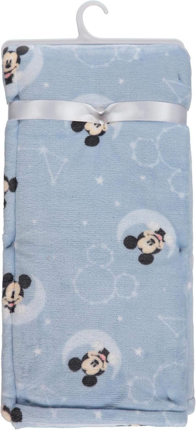 Disney Mickey Mouse, Minnie Mouse, Winnie The Pooh, Lilo and Stitch 2-Ply Infant Blanket - Soft Fleece with Polyfill - Cozy and Warm Baby Blanket for Baby Boys and Girls, 30x40 Inches