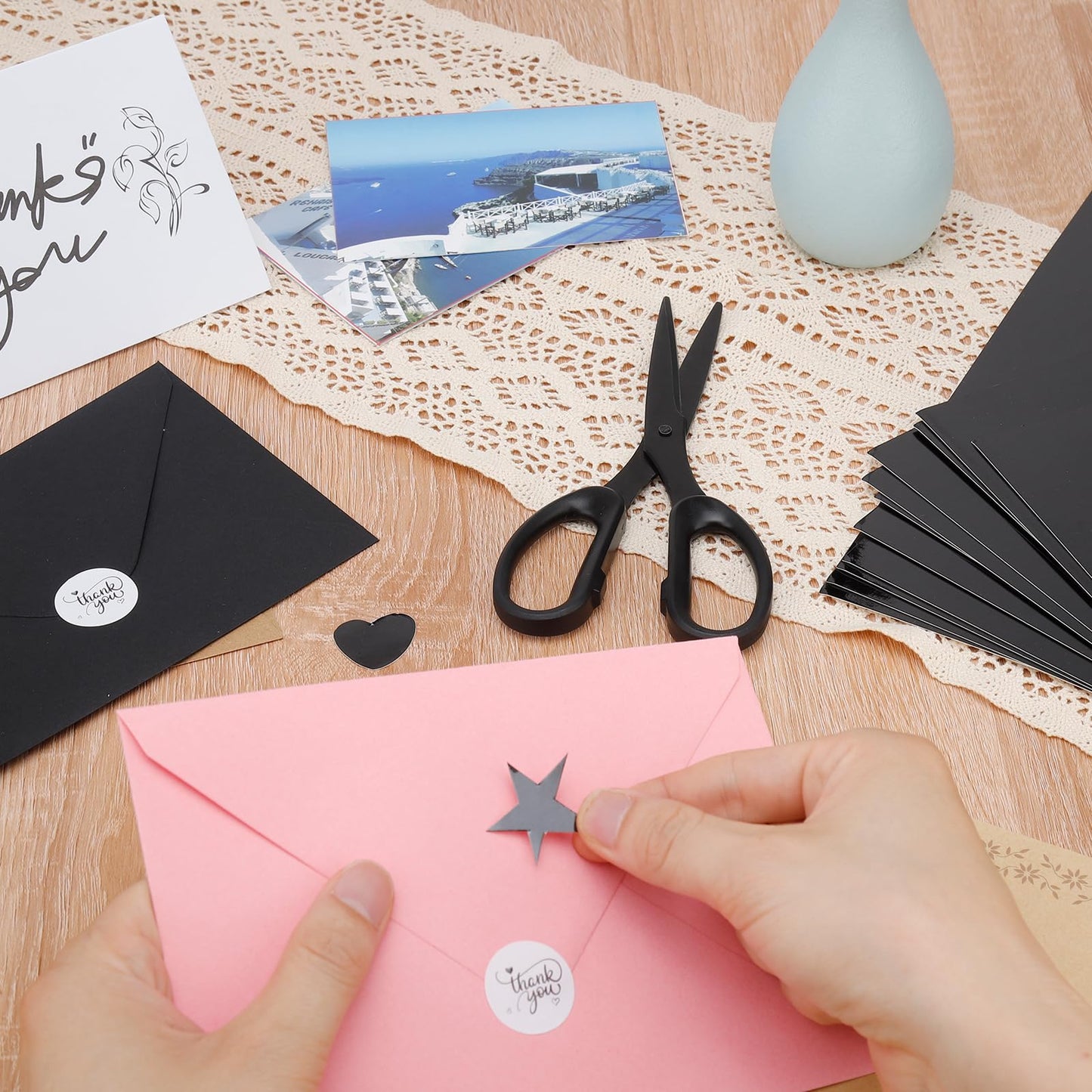 60 Pack Metallic Paper Sheets Black Foil Mirror CardStock Shimmering Paper 250gsm/92lb For Decorative, Weddings & Birthdays Invitations, Cardmaking & Paper Crafts Size 8.5" x 11" (Black)