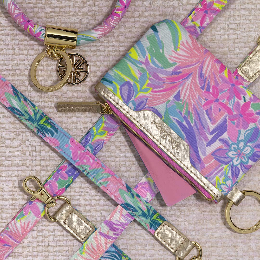 Lilly Pulitzer Cute Lanyard for ID Badges and Keys, Womens Lanyard Keychain, Colorful Lanyard with Metal Hook, It Was All A Dream