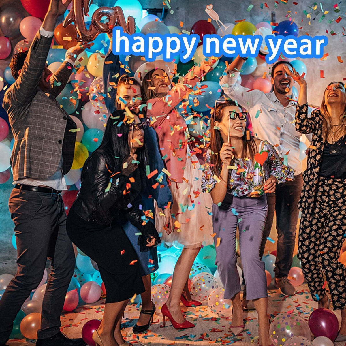 16 Inch [6 Pack] Biodegradable Confetti Cannon Party Poppers Party Supplies, Air Powered | Launches 20-25ft | Celebrations, New Year's Eve,Birthdays,Christmas and Weddings
