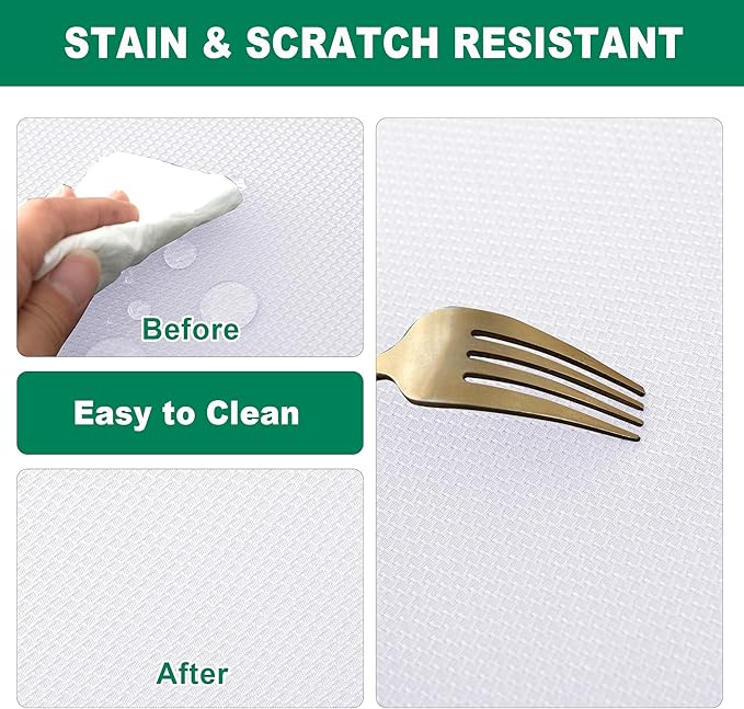 Biscaynebay Textured Fabric Square Tablecloths 60x60 Inches, White Water Resistant Table Cloth Small Card Folding Table Covers Linen for Dining, Kitchen, Wedding and Parties etc. Machine Washable