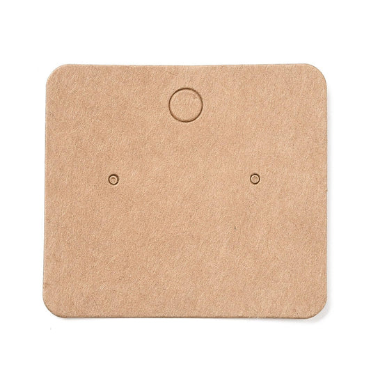 Airssory 400 Pcs 2x1.8" Blank Kraft Paper Earring Display Cards Earring Display Holder Cards for Earrings Jewelry Display