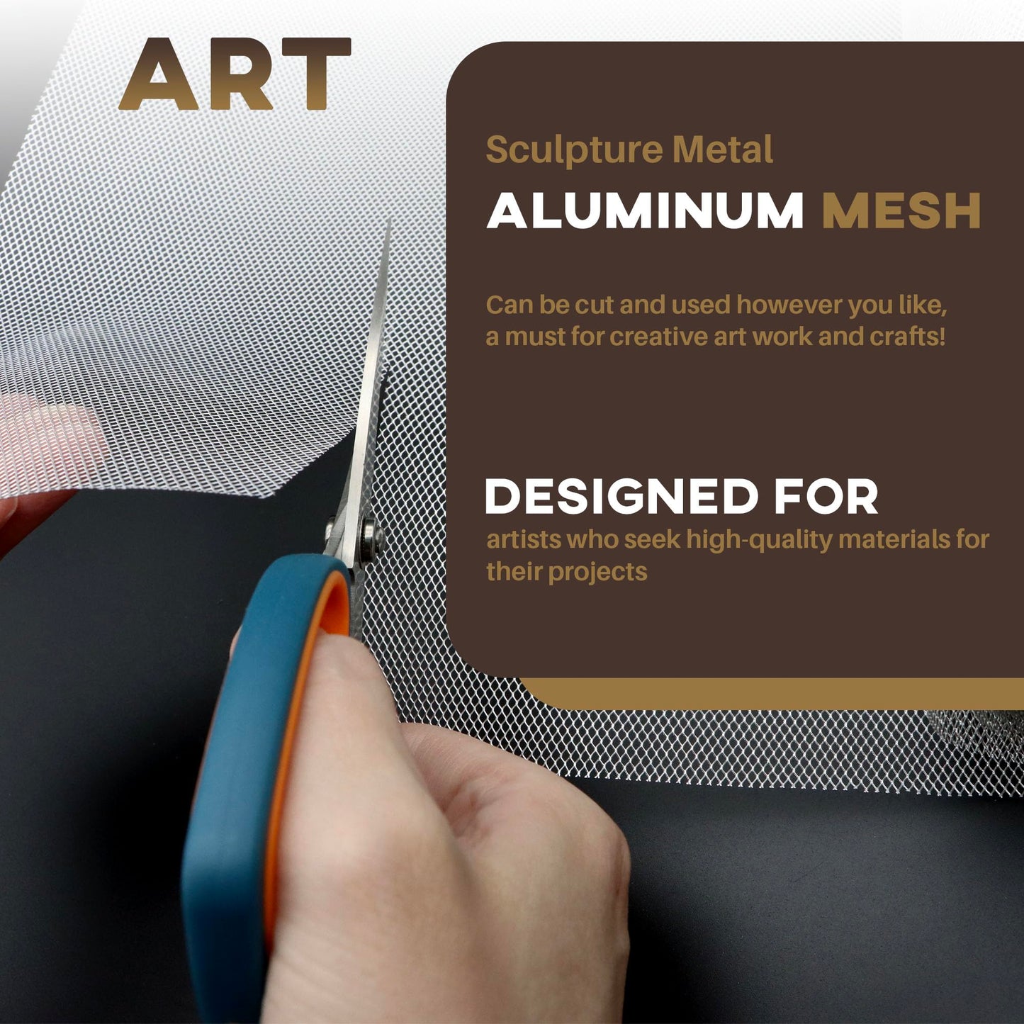 Terixe Aluminum Wire Mesh for Arts and Craft - Sculpting Mesh Roll 15.7 Inch by 16.4 Foot - Ideal for Sculpture Projects - Craft Wire Mesh for Crafts