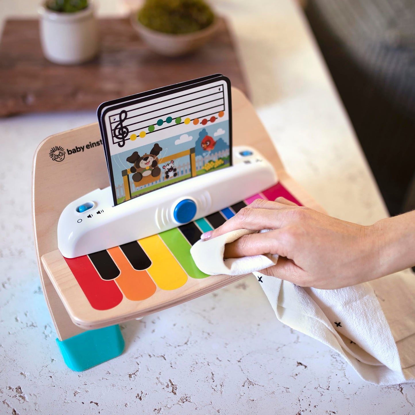 Baby Einstein and Hape Magic Touch Piano Wooden Musical Toddler Toy, Age 6 Months and Up