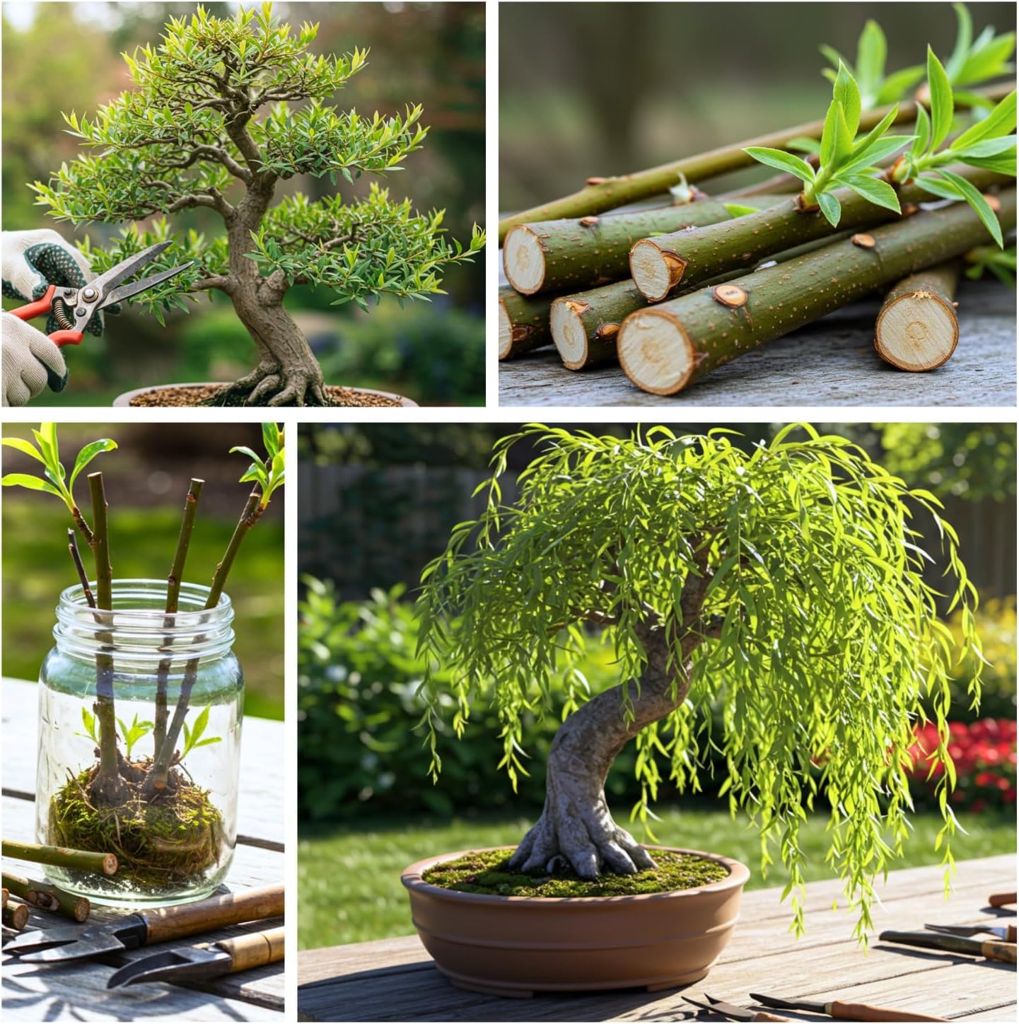 Willow Hybrid Trees for Privacy - Fast Growing Austree Willow Cuttings (10 Cuttings)