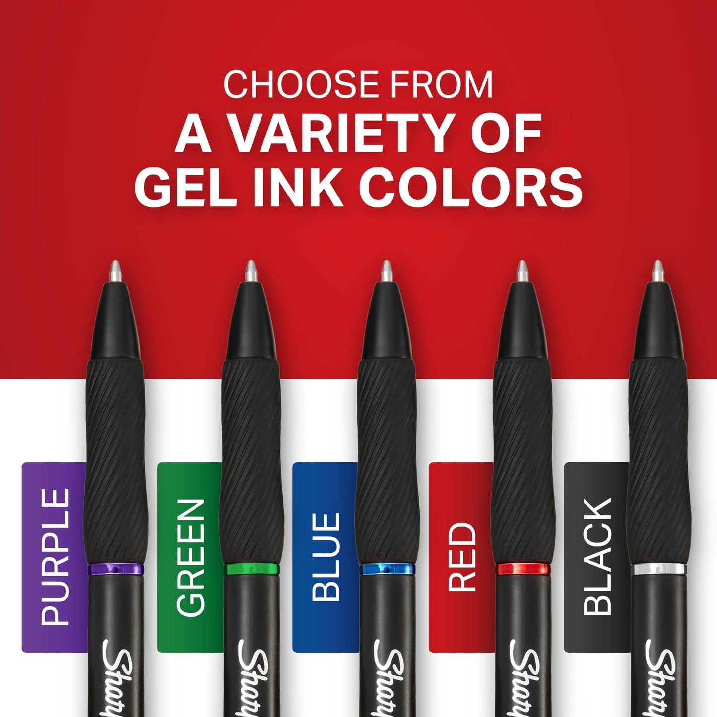 Sharpie S-Gel Gel Pens, Black Barrel, Bold Point (1.0mm), Blue Ink, 12 Count - Home, Office, School, Journaling, Writing, Note-Taking, Teacher Supplies