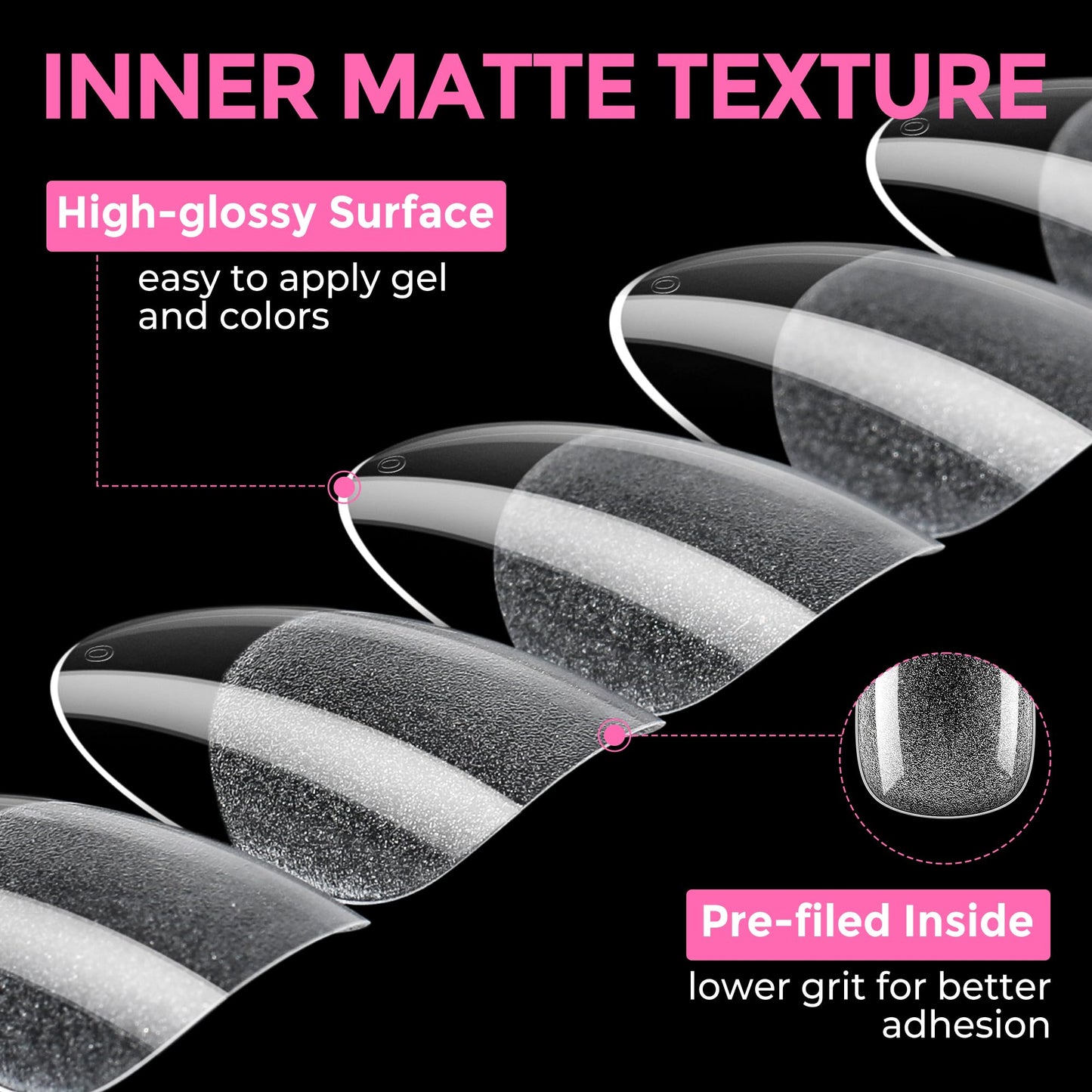 UNA GELLA Medium Oval Fake Nails Pre-shape 216pcs Round Gel Nail Tips Press on Nails for Full Cover Acrylic Round Oval Full Nails False Nails 12 Sizes False Soft Gel Tips