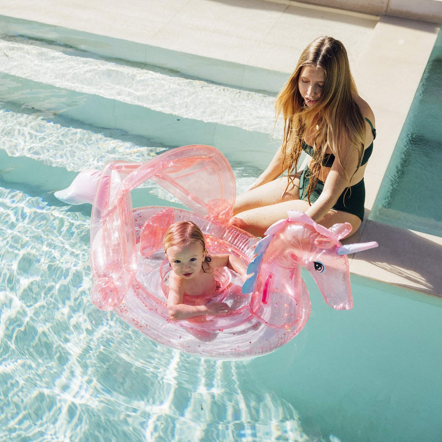 FUNBOY BB Glitter Inflatable Baby Float Funbaby Unicorn Large