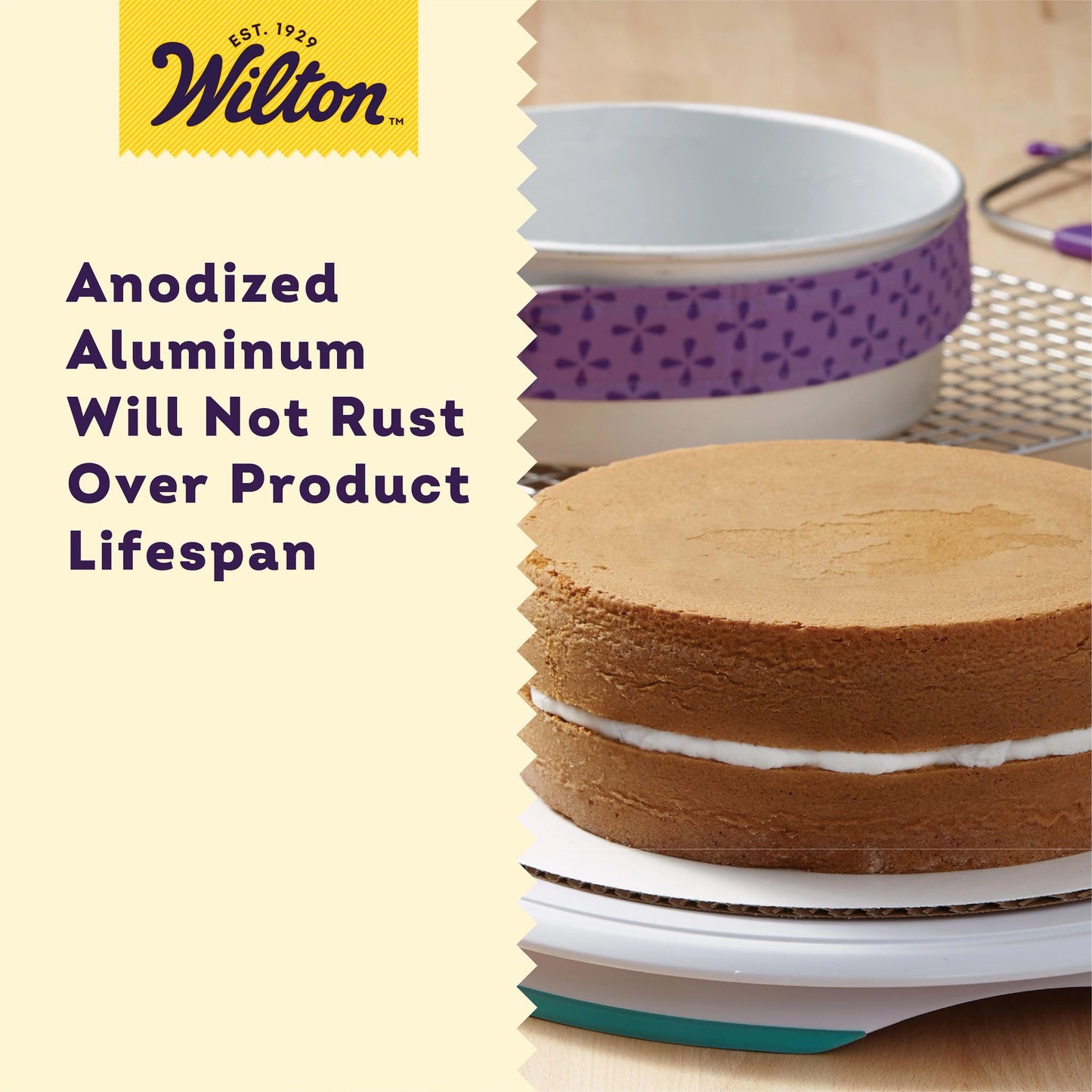 Wilton 2-Piece 9 x 2 Inch Round Cake Baking Pan Set, Even Heating Aluminum Bakeware for Tiered & Layered Cakes, Made without PFAS, Packaging May Vary