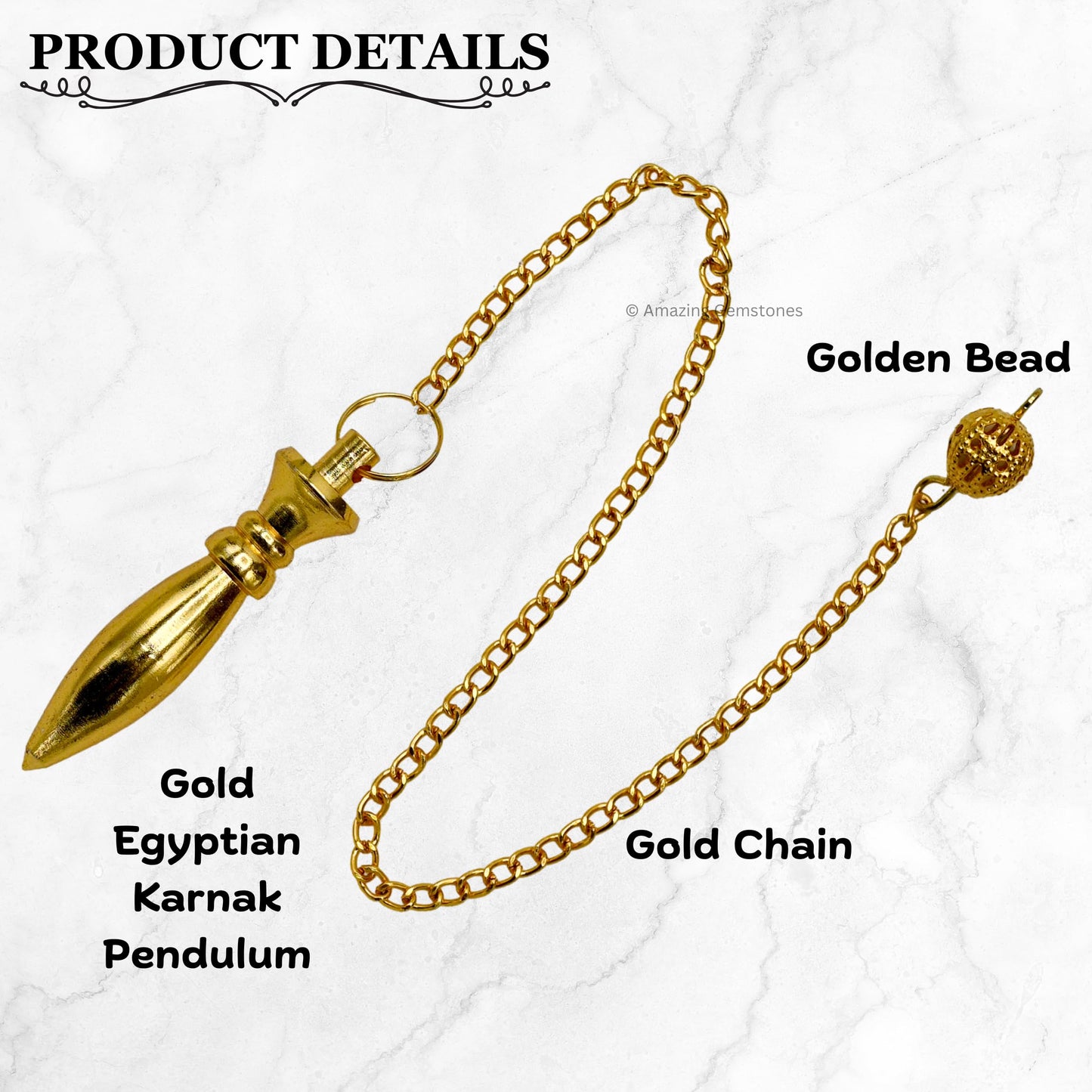 Amazing Gemstone Healing Metal Pendulums for Divination, Gold Egyptian Karnak Steel Copper Pendulum High Energy Pendulo de Bronce Pendulos de Mesa MP42