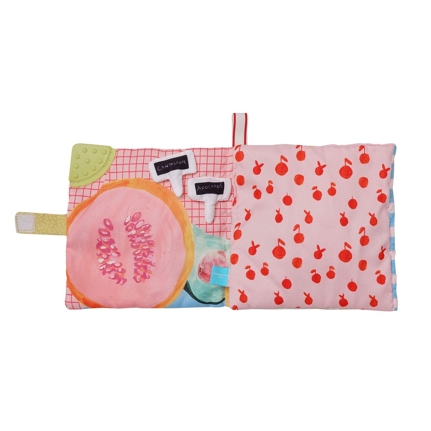 Manhattan Toy Mini-Apple Farm Soft Activity Crinkle Book for Baby & Toddler with Discovery Mirror and Textured Teether