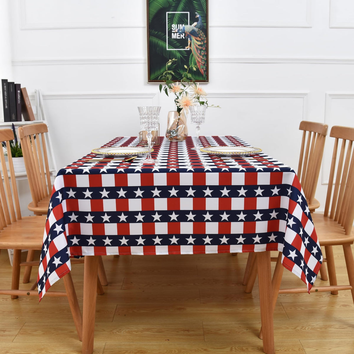 Waterproof Patriotic Tablecloth Fabric