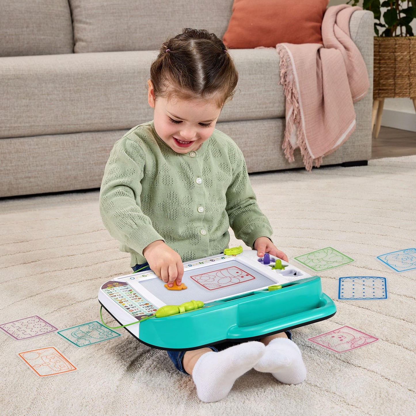 VTech Doodle and Draw Learning Center with Stencils and Stamps for Kids Ages 3 Years and up