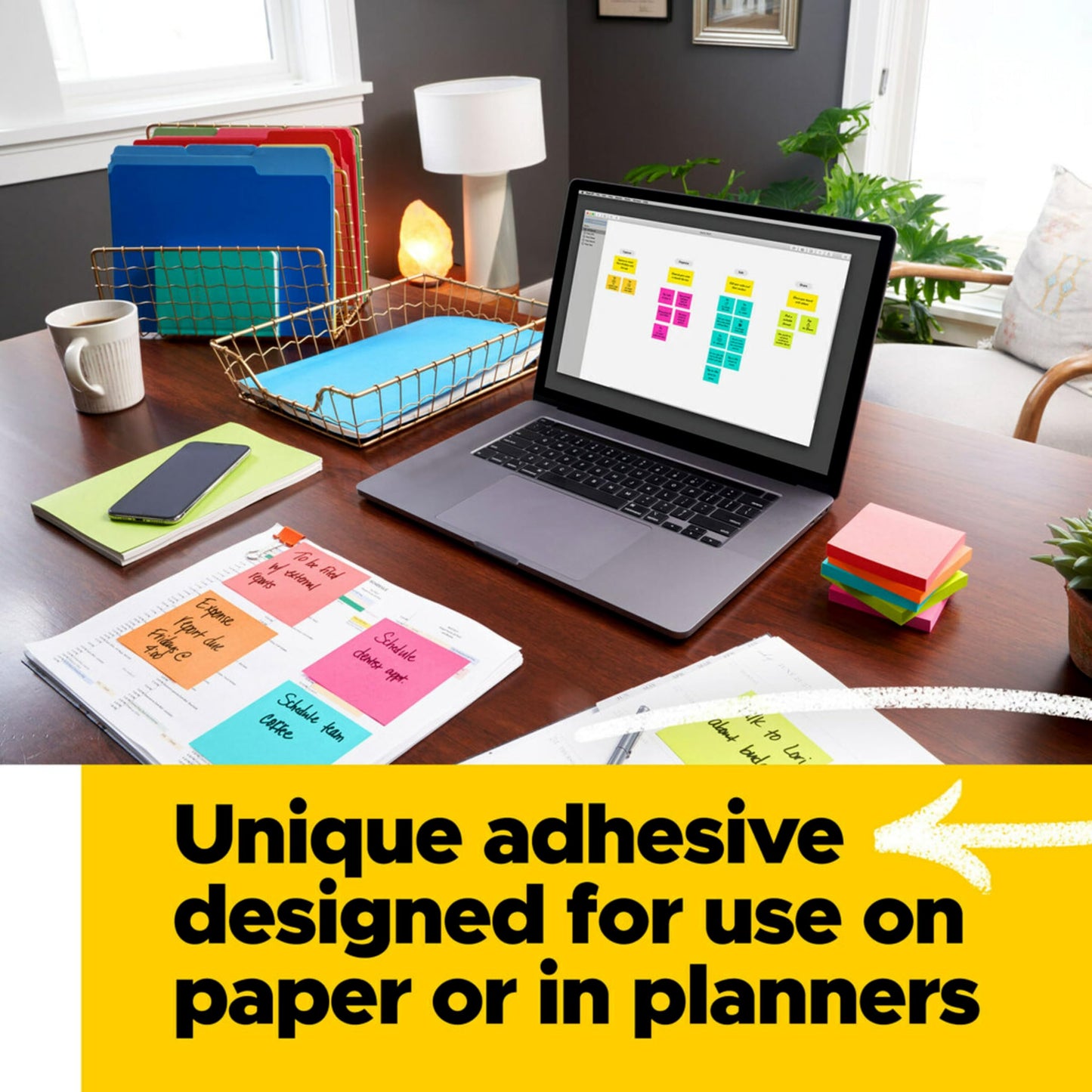 Post-it Dispenser Pop-Up Sticky Notes, 6 Sticky Notes Pads, 3 x 3 in., School Supplies and Oﬃce Supplies, Use with Post-it Note Dispensers, Sunburst Collection