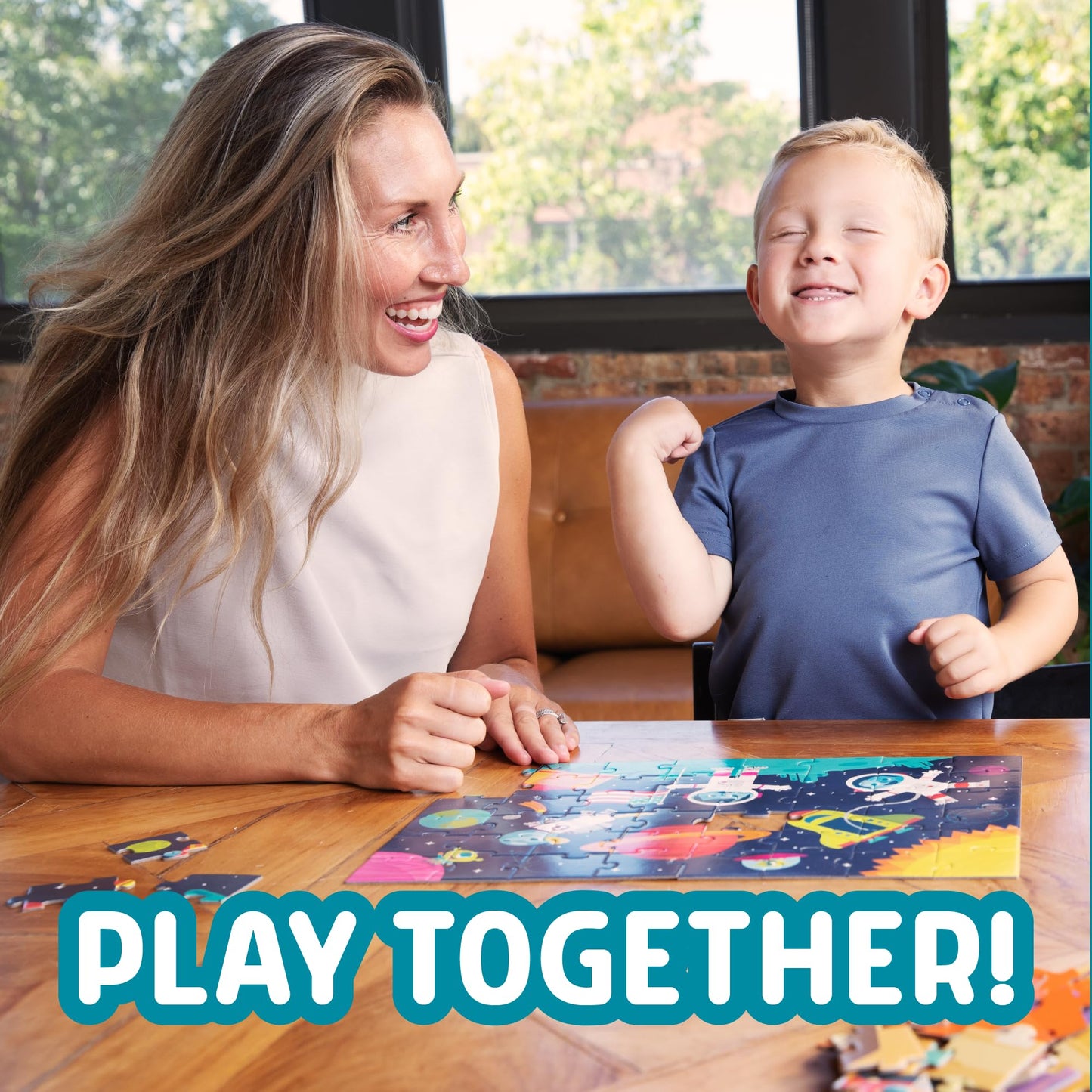 Chuckle & Roar - Space, Ocean, Safari, World Map Puzzles - Engaging and Educational Puzzles for Kids - Larger Pieces Designed for Preschool Hands - 48, 72, 100PC Jigsaw Puzzle Puzzle