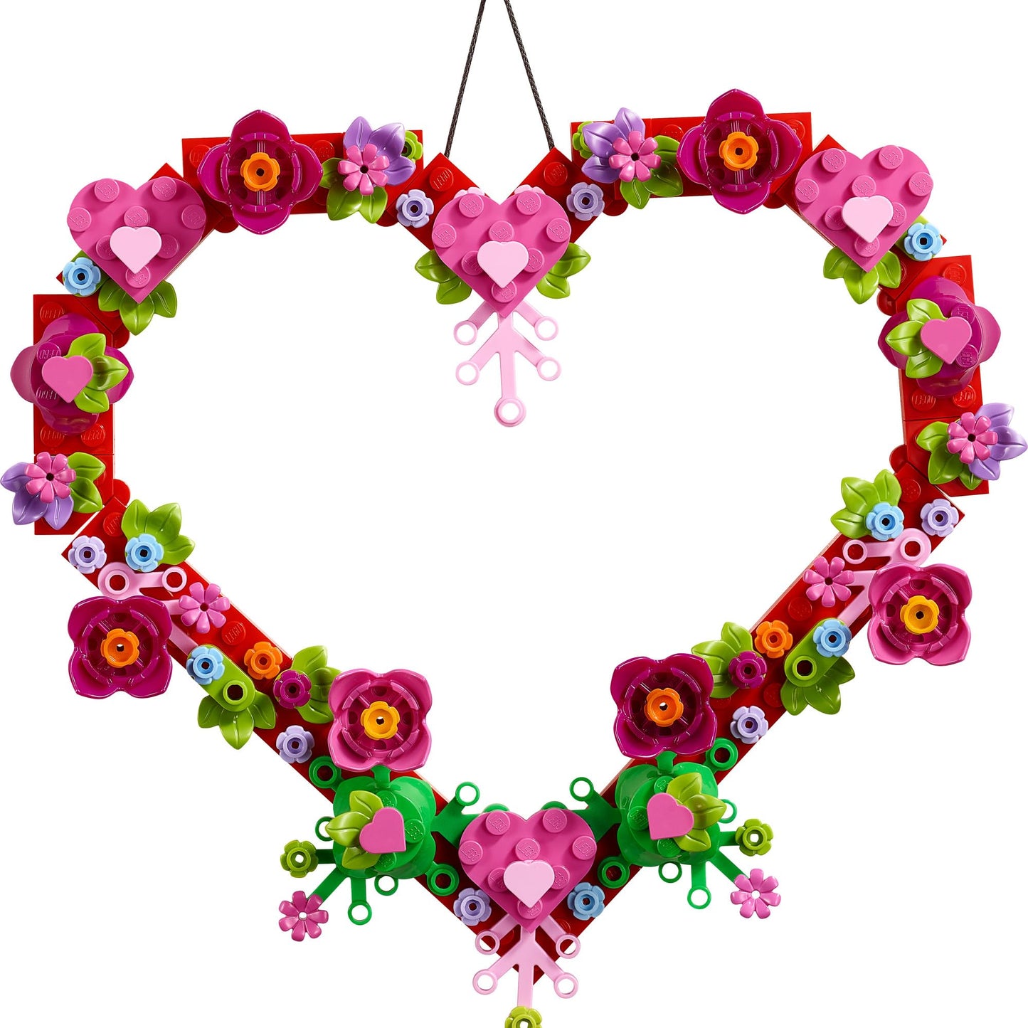 LEGO Heart Ornament Building Toy Set - Fun Arts and Crafts Idea for Girls and Boys, Ages 9+ - Display on The Wall as Home Decoration - Gifts for Kids - 40638