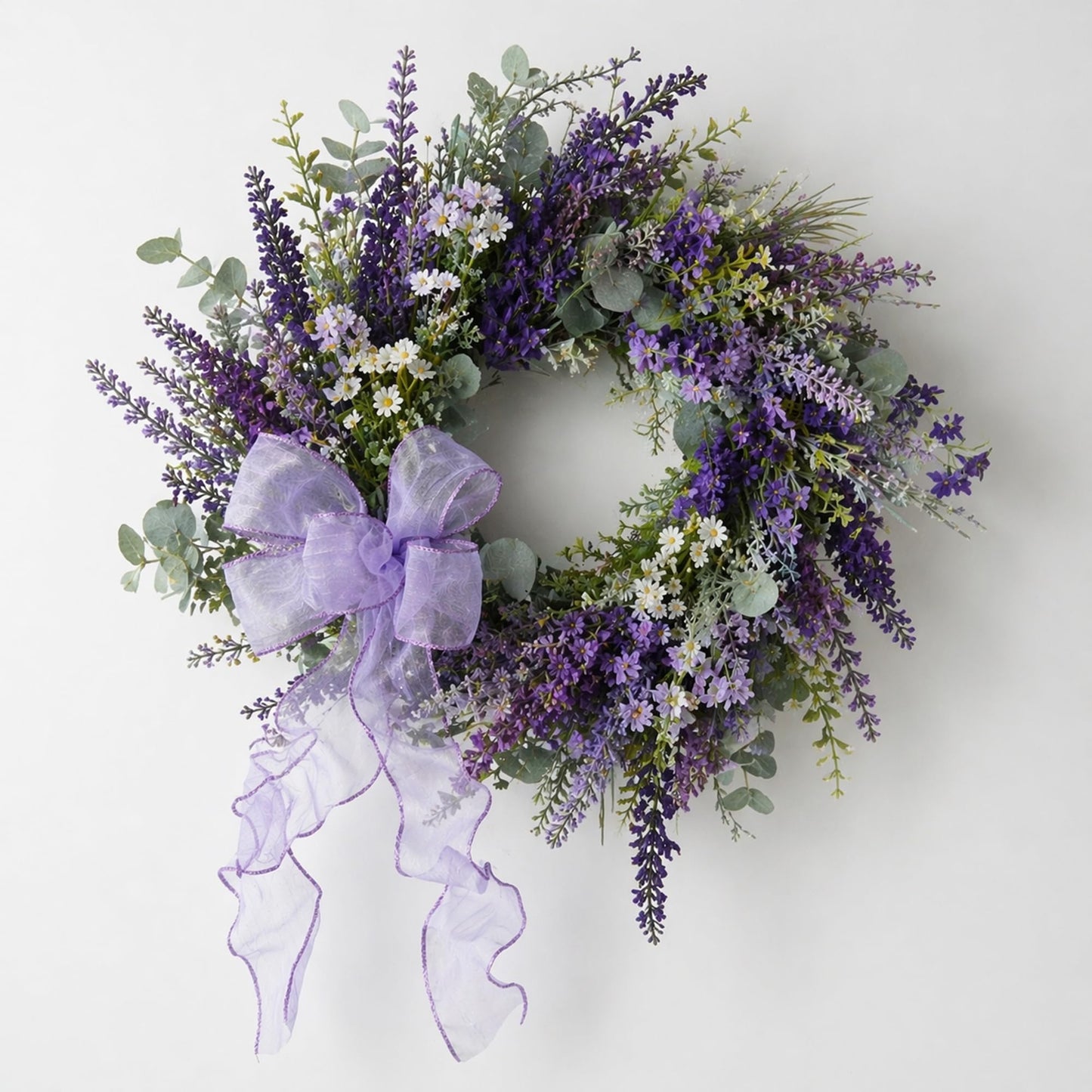 HUIHUANG Purple Crinkle Wired Ribbon 2.5 inch Metallic Crinkle Lavender Wreath Ribbon for Gift Wrapping Basket Bows Making DIY Crafts Home Decor - Continuous 10 Yards