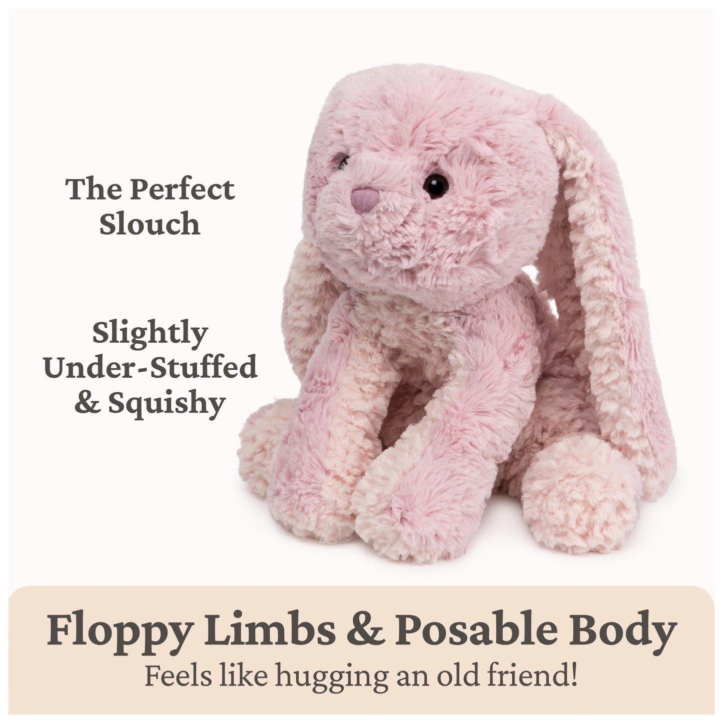 GUND Cozys Collection Bunny Stuffed Animal, Spring Decor, Plush Bunny for Ages 0 and Up, Pink, 10"