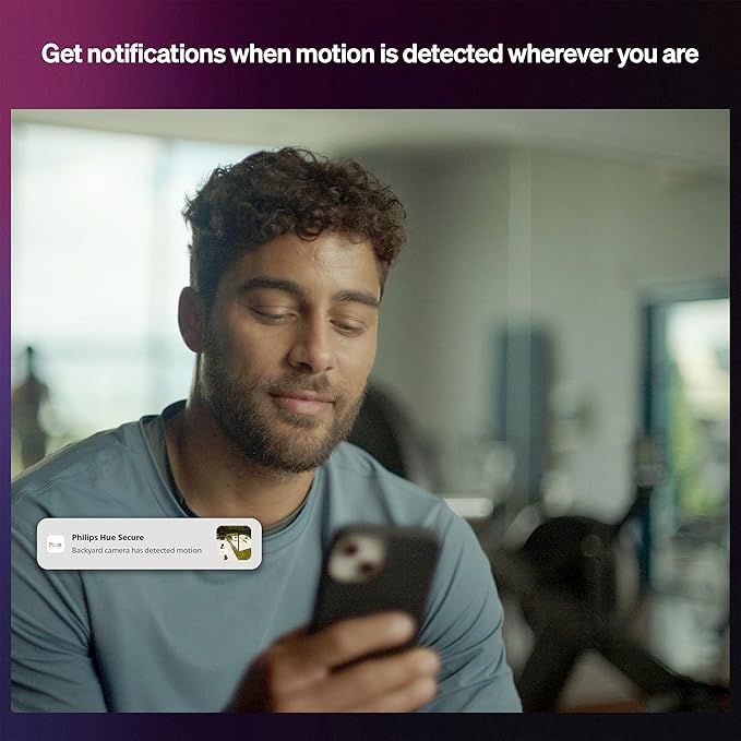 Philips Hue Secure Smart Contact Sensor, Black - 1 Pack, Door Sensor Made for Indoor Doors and Windows, Door Alarm Requires Hue Bridge, Works with The Hue App