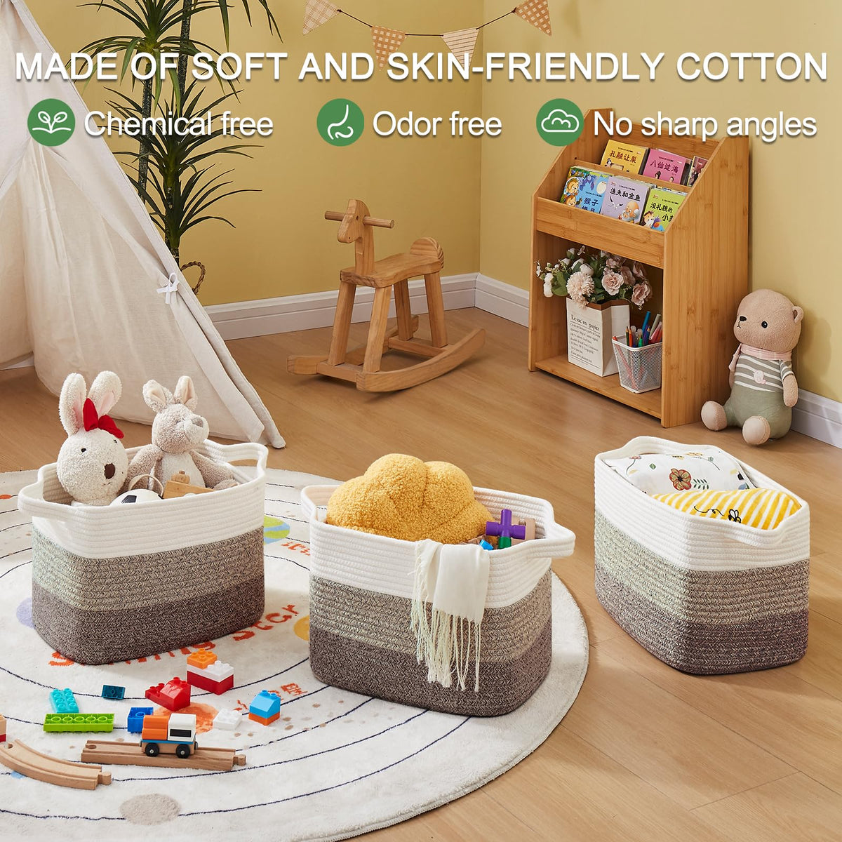 Storage Baskets for Organizing (3 Count)