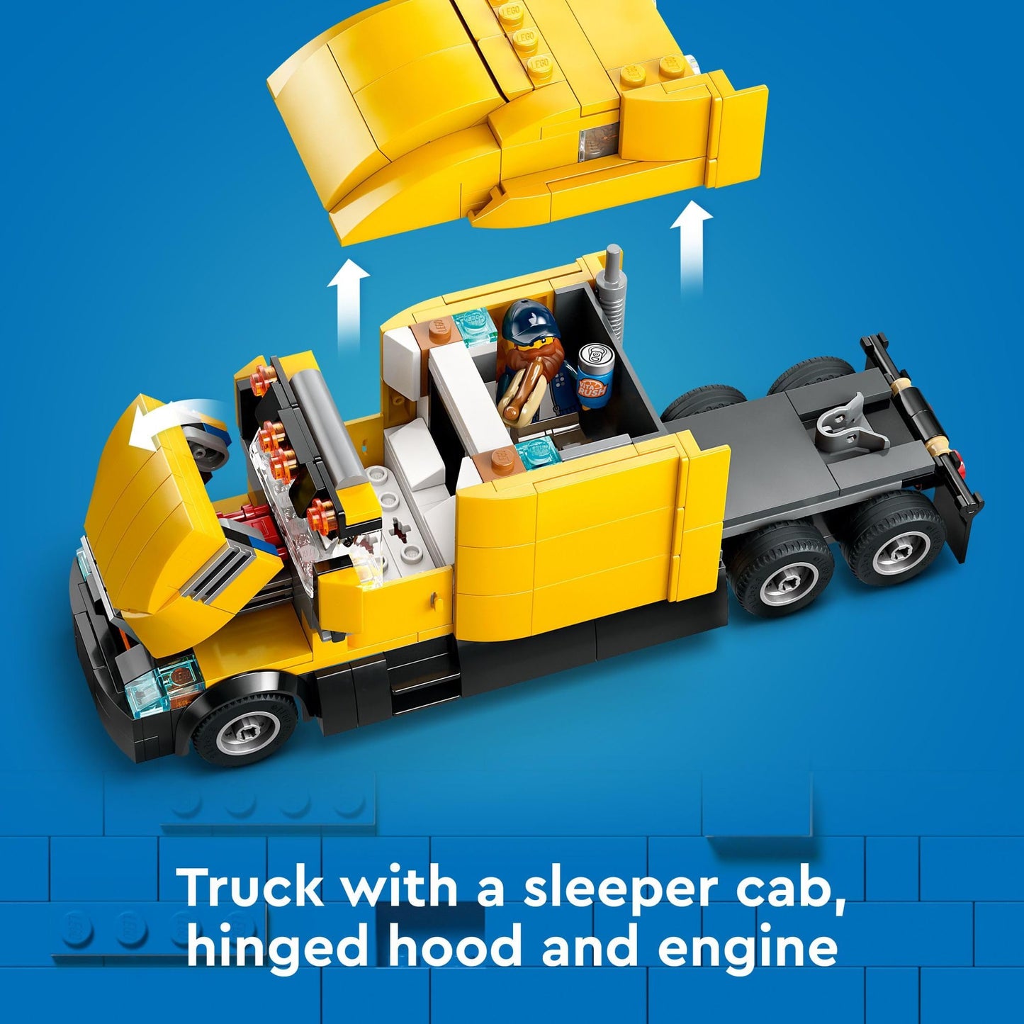 LEGO City Yellow Delivery Truck Toy - Semi Truck Building Toy for Boys & Girls, Ages 8+ Years - Gift for Birthdays - Pretend Play W/ 3 Minifigures - 60440